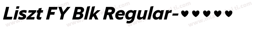 Liszt FY Blk Regular字体转换